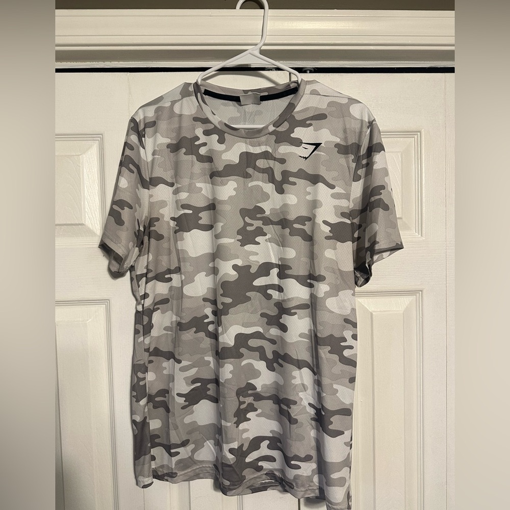 Gymshark Arrival T-Shirt - Light Grey Camo